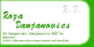 roza damjanovics business card